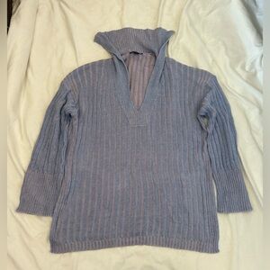 J.Crew Relaxed cotton-linen blend collared sweater size s/m